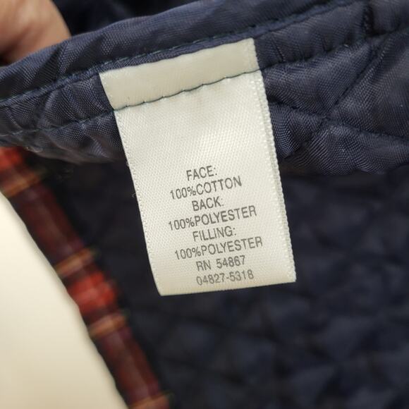 C.J. Banks Tartan Plaid Quilted Vest with Snap Closure and Pockets Size X /14W - Picture 11 of 12